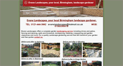 Desktop Screenshot of evanslandscaping.co.uk